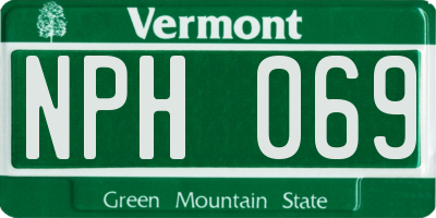 VT license plate NPH069