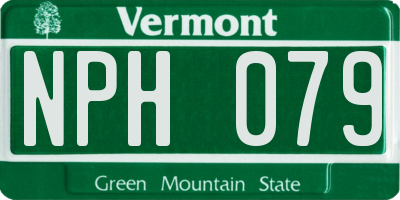 VT license plate NPH079