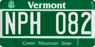 VT license plate NPH082