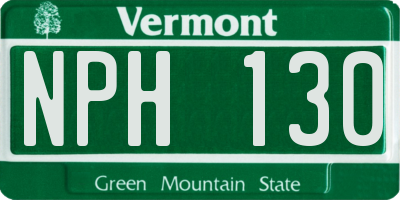 VT license plate NPH130