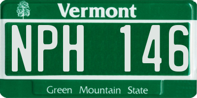 VT license plate NPH146