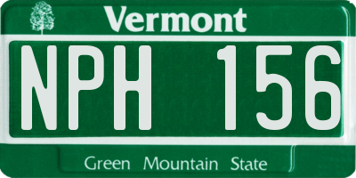 VT license plate NPH156