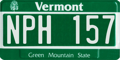 VT license plate NPH157
