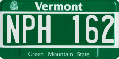 VT license plate NPH162