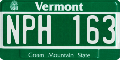 VT license plate NPH163