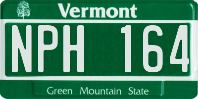 VT license plate NPH164