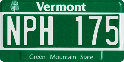 VT license plate NPH175