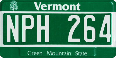 VT license plate NPH264