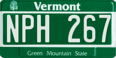 VT license plate NPH267