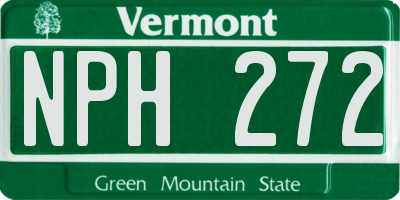 VT license plate NPH272