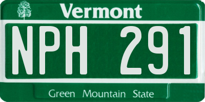 VT license plate NPH291