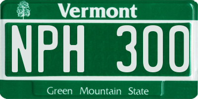 VT license plate NPH300