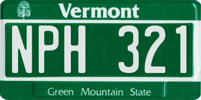 VT license plate NPH321
