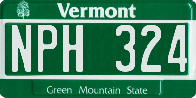 VT license plate NPH324