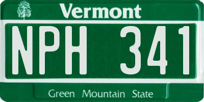 VT license plate NPH341