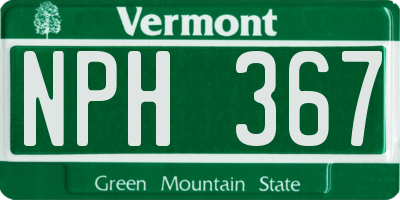 VT license plate NPH367
