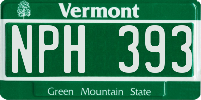 VT license plate NPH393
