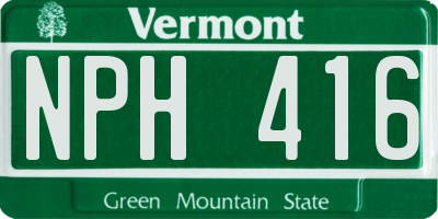 VT license plate NPH416