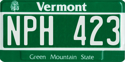 VT license plate NPH423