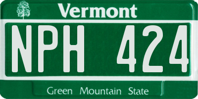 VT license plate NPH424
