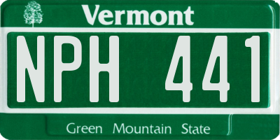 VT license plate NPH441