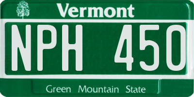 VT license plate NPH450