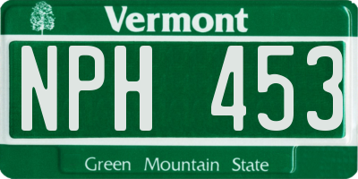 VT license plate NPH453