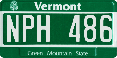 VT license plate NPH486