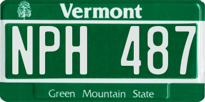 VT license plate NPH487