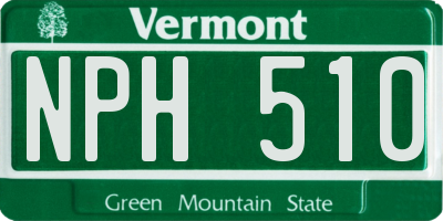 VT license plate NPH510