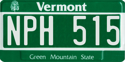 VT license plate NPH515