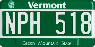 VT license plate NPH518