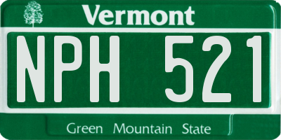VT license plate NPH521
