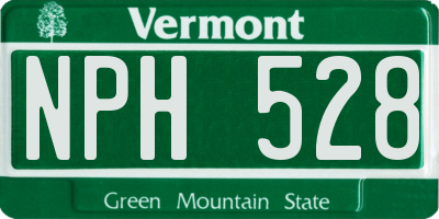 VT license plate NPH528