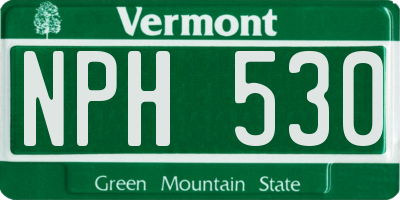 VT license plate NPH530