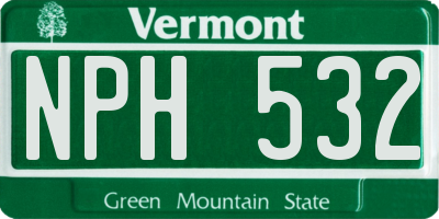 VT license plate NPH532