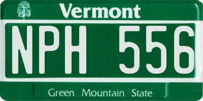 VT license plate NPH556