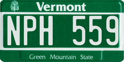 VT license plate NPH559