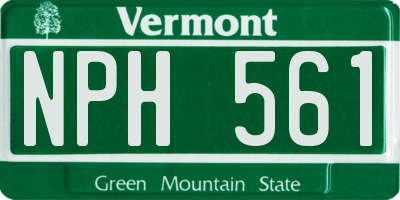 VT license plate NPH561