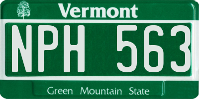 VT license plate NPH563