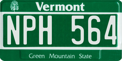 VT license plate NPH564