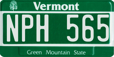 VT license plate NPH565