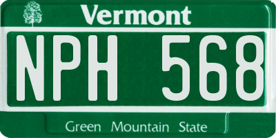 VT license plate NPH568