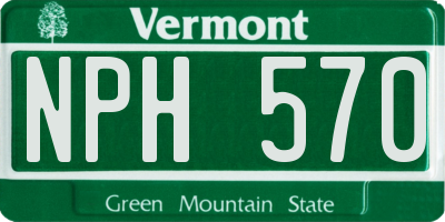 VT license plate NPH570