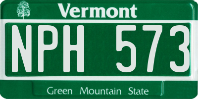 VT license plate NPH573