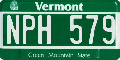 VT license plate NPH579