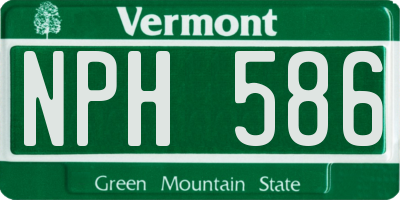 VT license plate NPH586