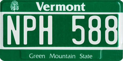 VT license plate NPH588
