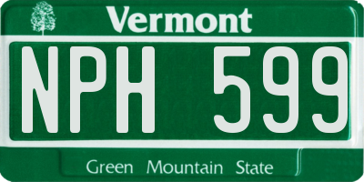 VT license plate NPH599