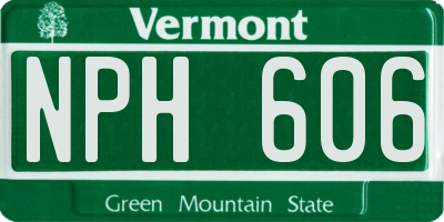 VT license plate NPH606